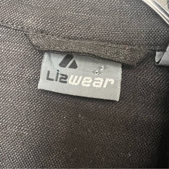 2/25 Liz Wear Vintage Blazer Deadstock Linen Black New dead stock - Picture 4 of 5